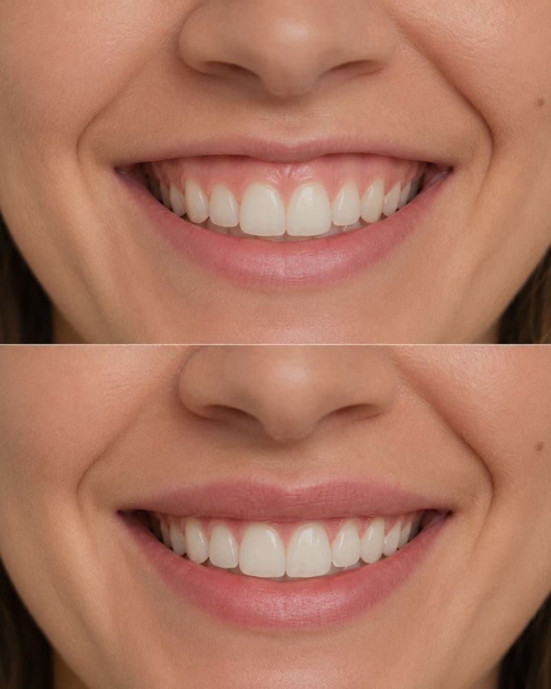 Gummy smile korekcija z botoksom — pred in po
