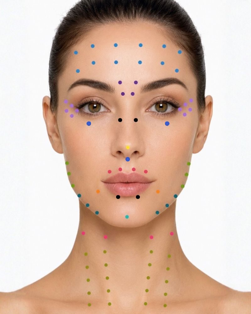 Full Face botoks — anatomske cone injiciranja